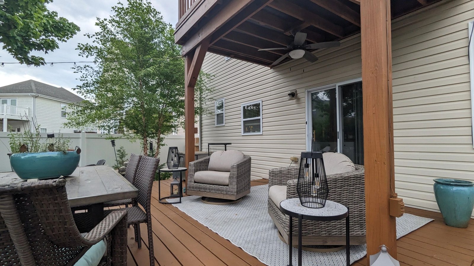 Backyard deck project in East Beach, Norfolk