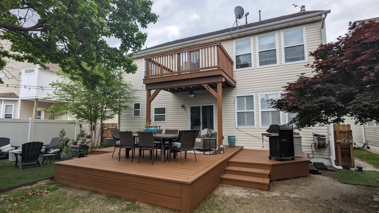 Backyard deck project in East Beach, Norfolk