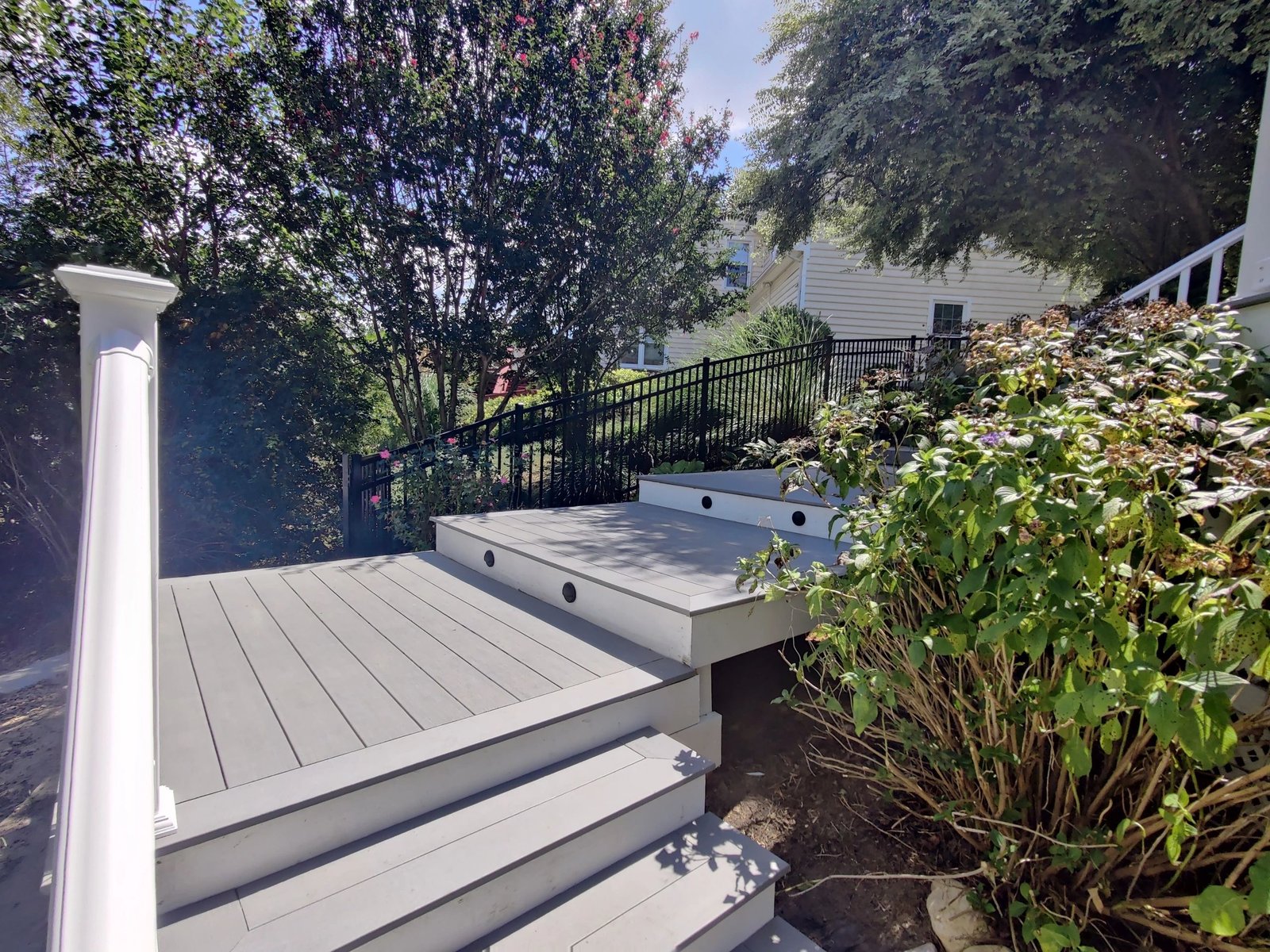 Hillside deck project at Gatling Pointe