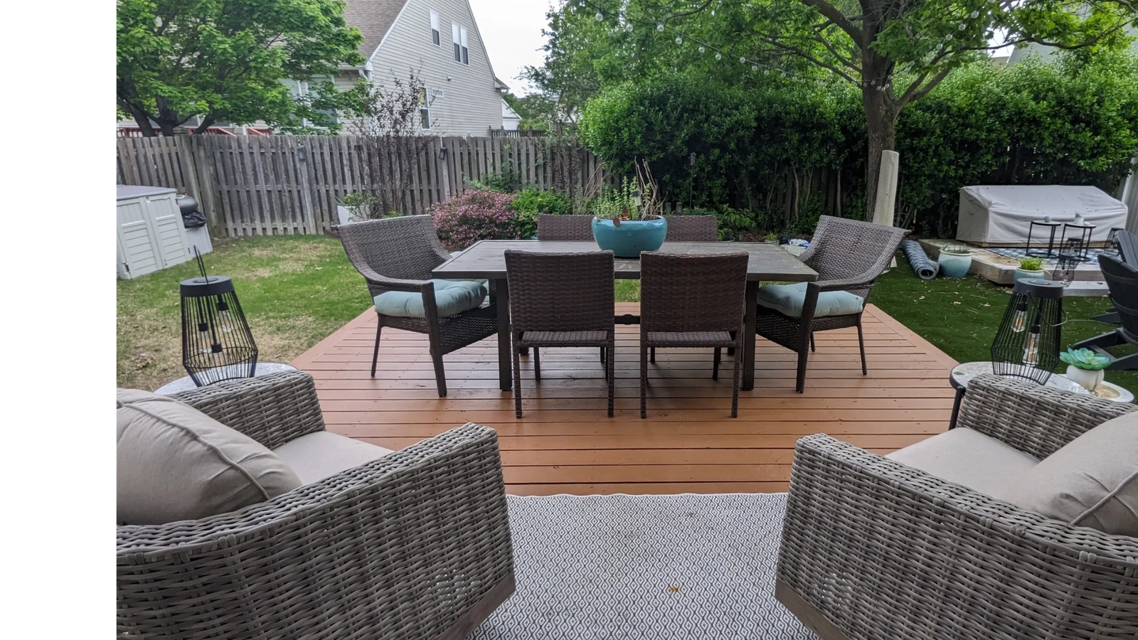 Backyard deck project in East Beach, Norfolk