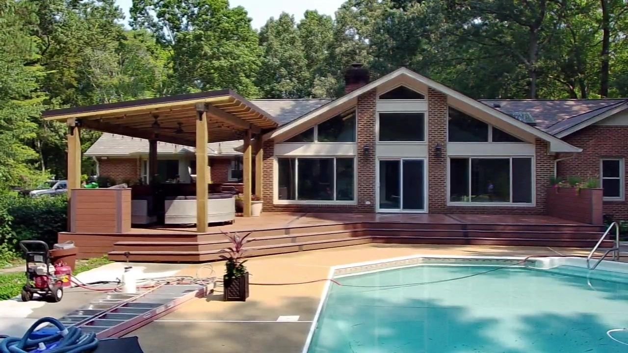 Pool deck and outdoor kitchen project in Landstown, Virginia Beach