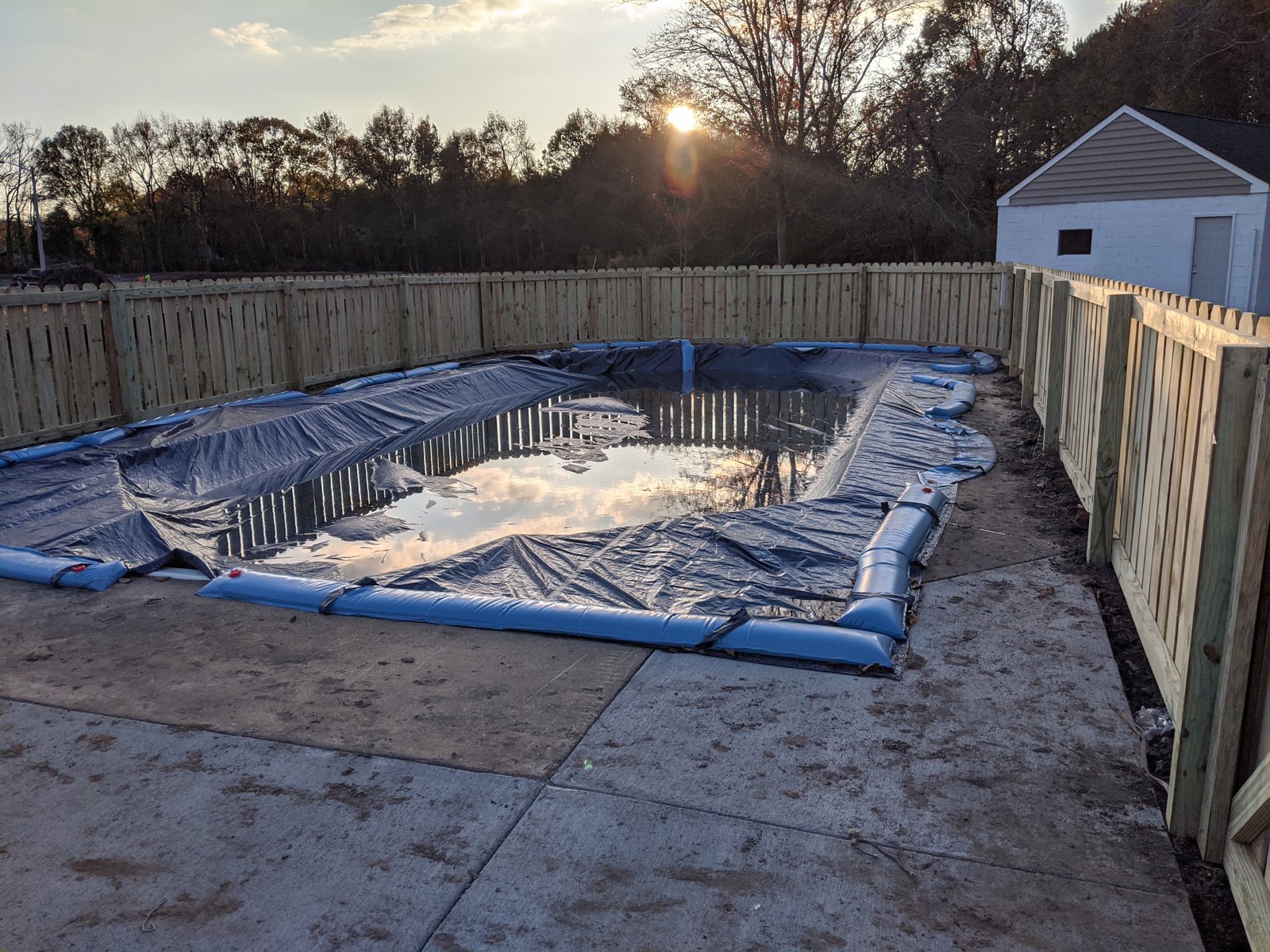 Pool fence project in Deep Creek, Chesapeake, VA