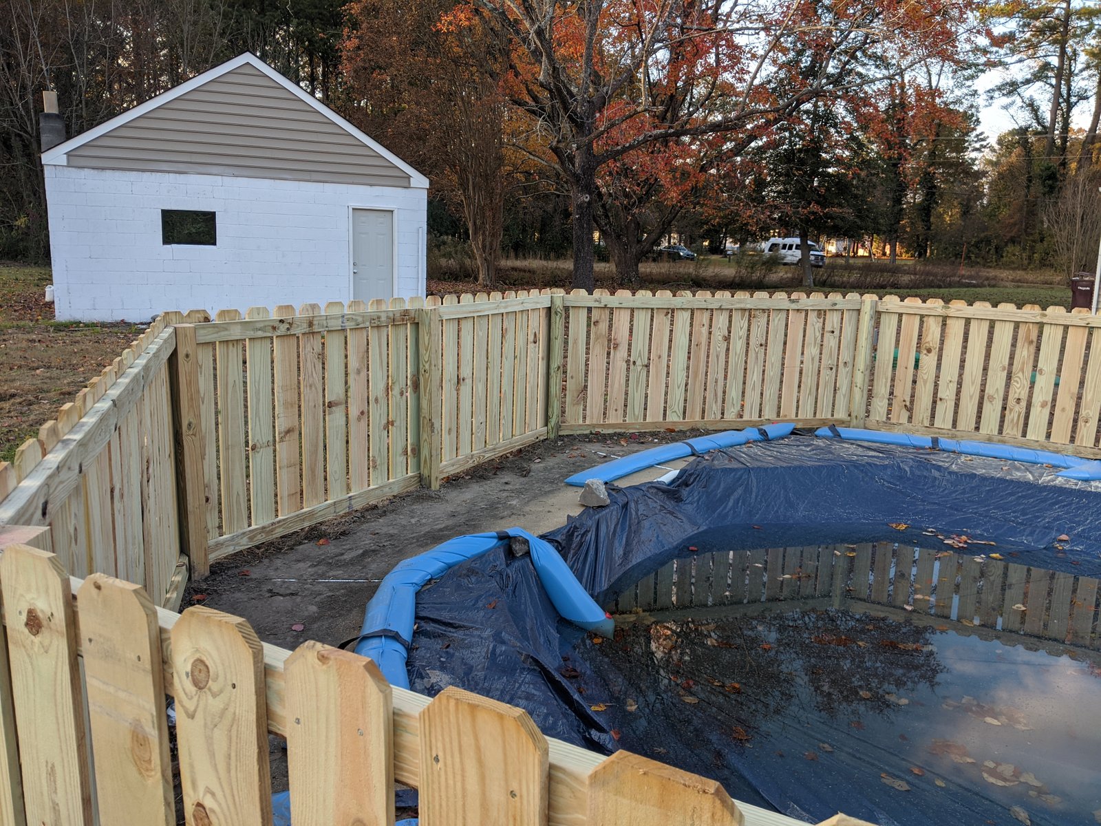 Pool fence project in Deep Creek, Chesapeake, VA