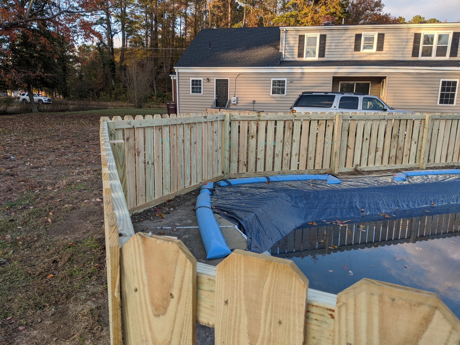 Pool fence project in Deep Creek, Chesapeake, VA